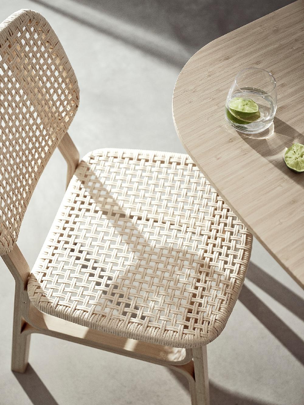 IKEA VOXLÖV / VOXLÖV Tavolo E 4 Sedie Bambù/bambù 180x90 Cm