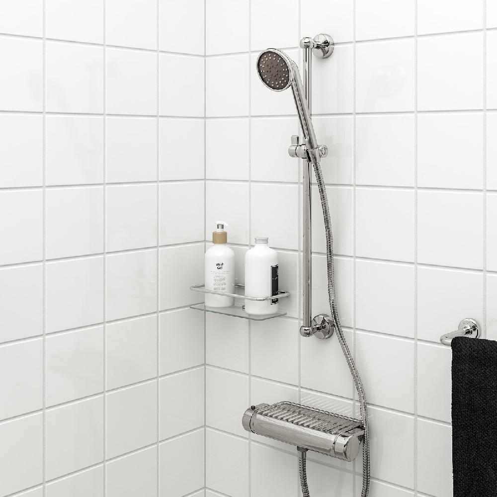 IKEA VOXNAN Set Doccetta/asta Per Saliscendi Cromato