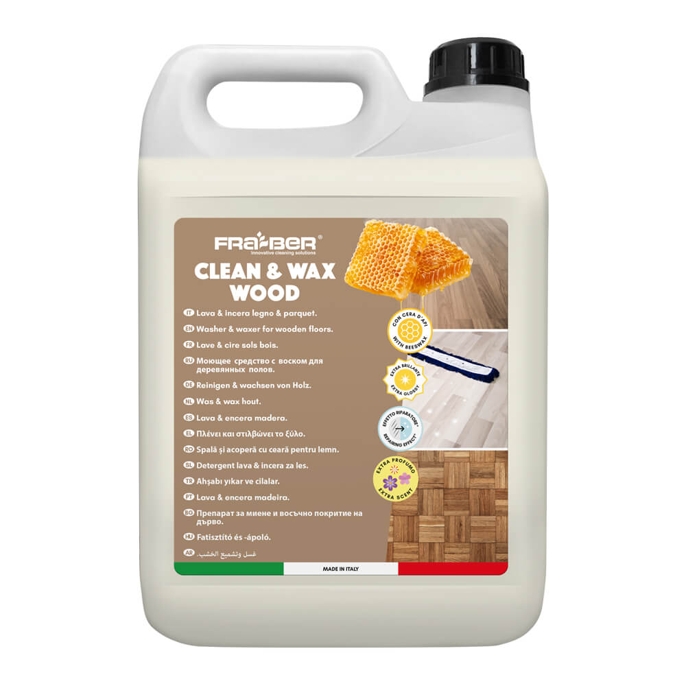 Leroy Merlin Clean&Wax Wood 4 54 L di Fra-Ber Detergente Lavapavimenti e Cera Parquet e Laminati