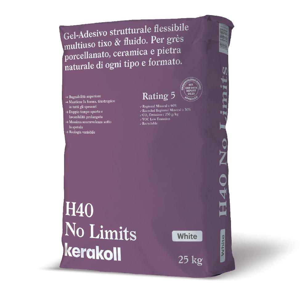 Leroy Merlin Colla in polvere H40 No Limits KERAKOLL 25 kg bianco C2TE