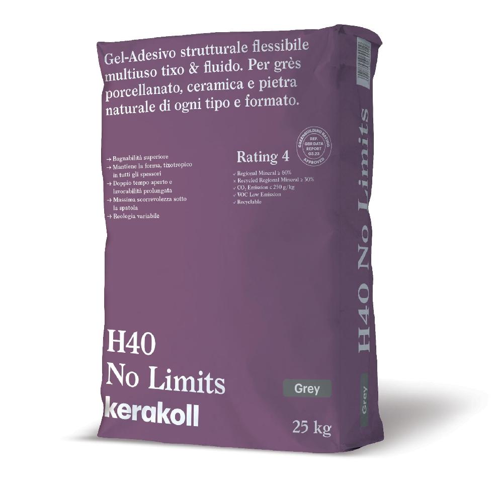 Leroy Merlin Colla in polvere H40 No Limits KERAKOLL 25 kg grigio C2TE