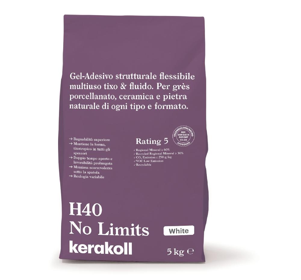 Leroy Merlin Colla in polvere H40 No Limits KERAKOLL 5 kg bianco C2TE