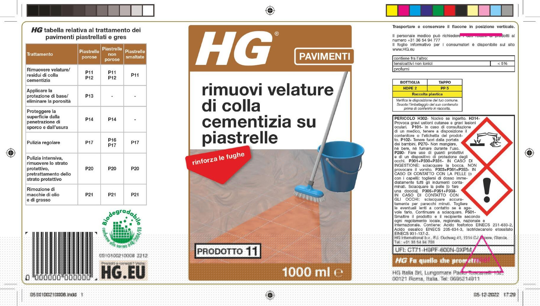 Leroy Merlin Eliminatore Di Cemento HG RIMUOVI VELATURE COLLA CEM.-11 1 L