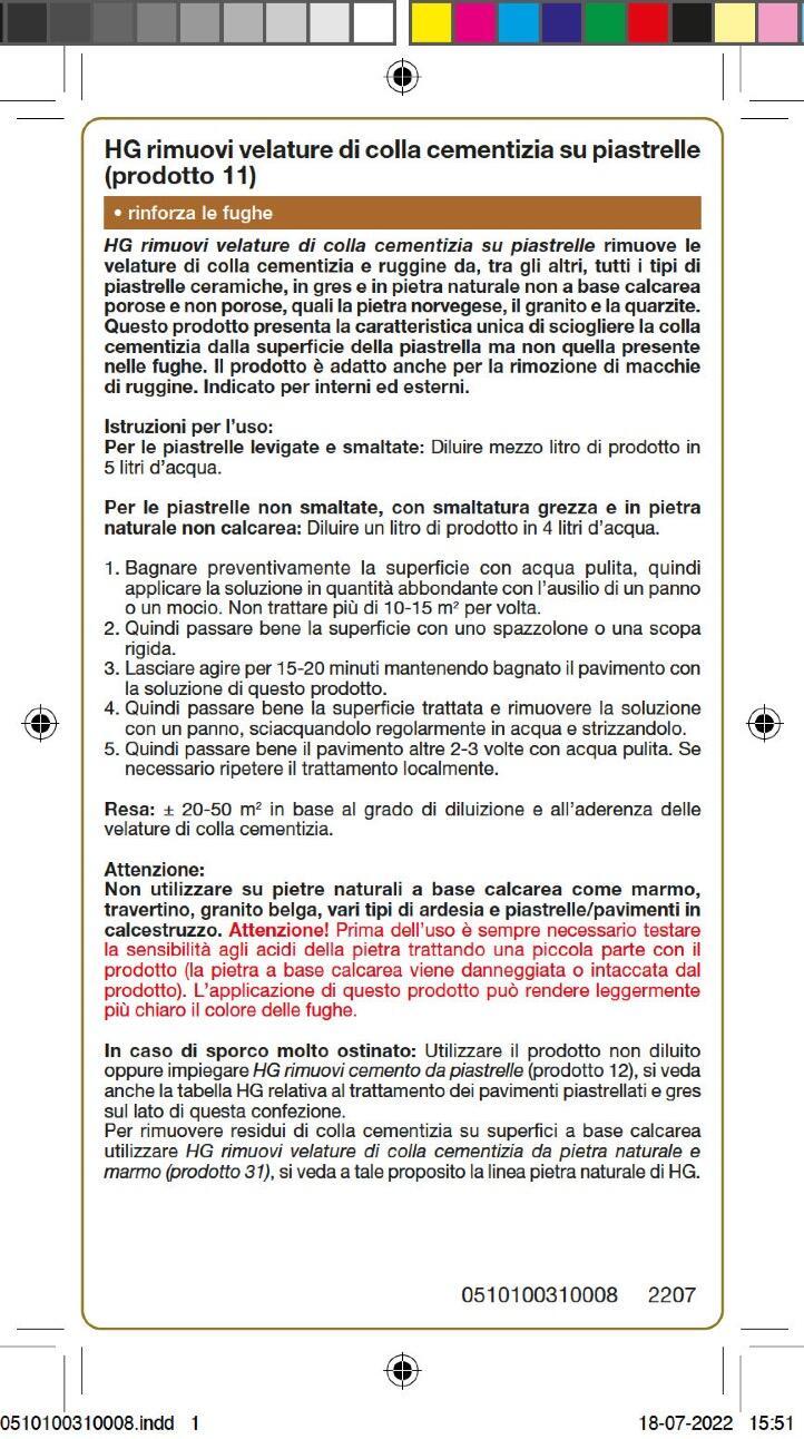 Leroy Merlin Eliminatore Di Cemento HG RIMUOVI VELATURE COLLA CEM.-11 1 L