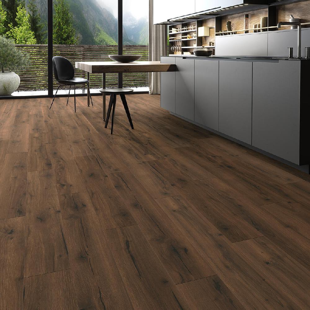 Leroy Merlin Pavimento Laminato Passaggio Intenso ARTENS Waterwood Noce Scuro Resistente All'acqua Sp 7 Mm Confezione Da 2.22 M²
