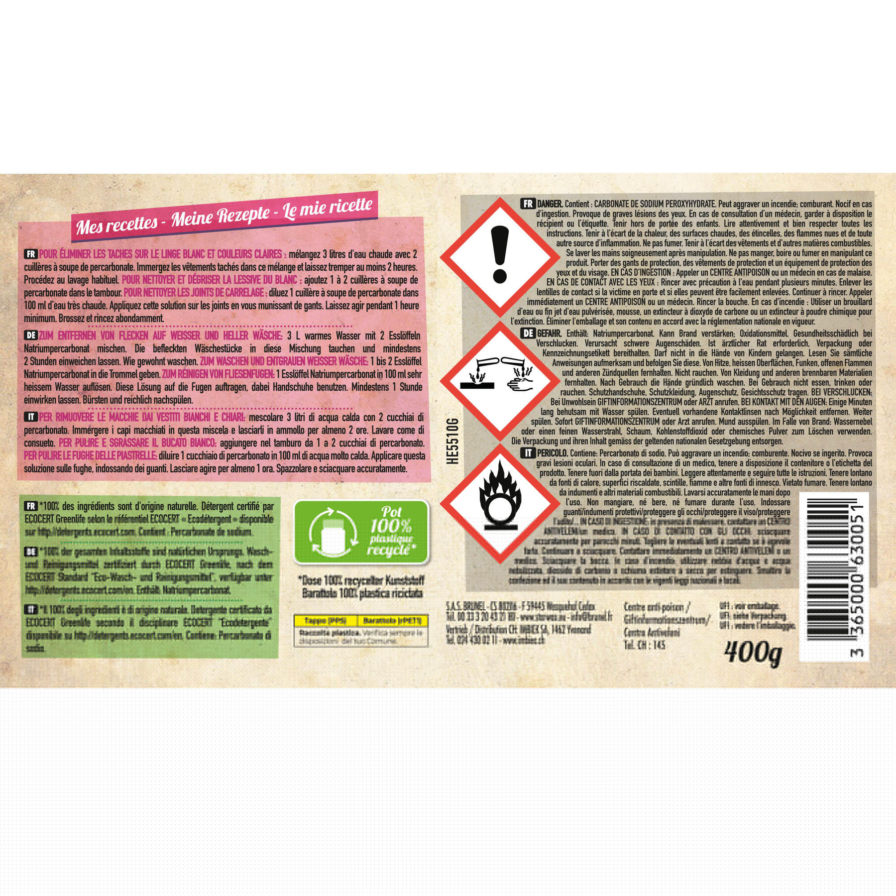 Leroy Merlin Percarbonato Di Sodio THE FABULOUS Percarbonato Di Sodio 400 Gr