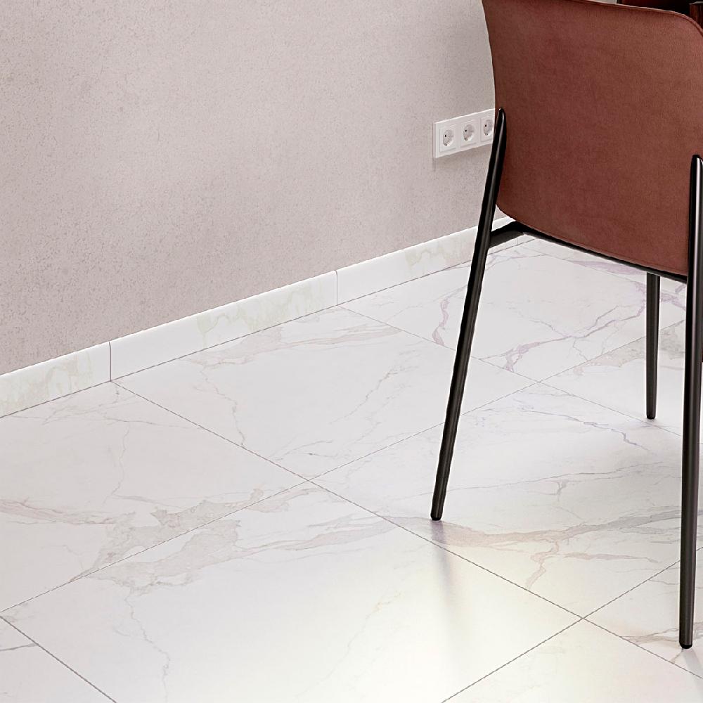 Leroy Merlin Piastrella Battiscopa Colore Bianco H 7.5 X L 60 Cm X Sp 8 Mm