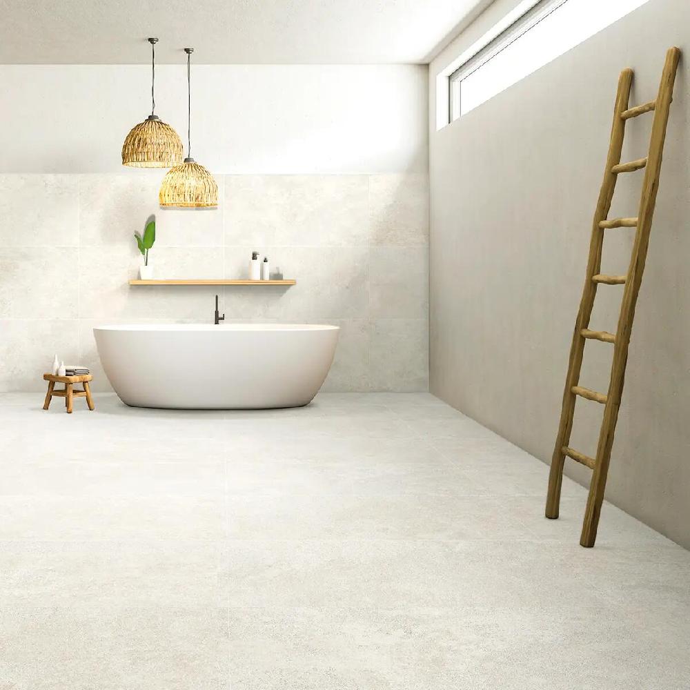 Leroy Merlin Piastrella da pavimento e rivestimento interno ed esterno 60 x 120 cm Sp. 9.2 mm rettificato Concraft Milk in gres porcellanato opaco bianco traffico molto intenso (pei 5/5) R10 1.44 mq Leroy Merlin Piastrella da pavimento e rivestimento interno ed esterno 60 x 120 cm Sp. 9.2 mm rettificato Concraft Milk in gres porcellanato opaco bianco traffico molto intenso (pei 5/5) R10 1.44 mq