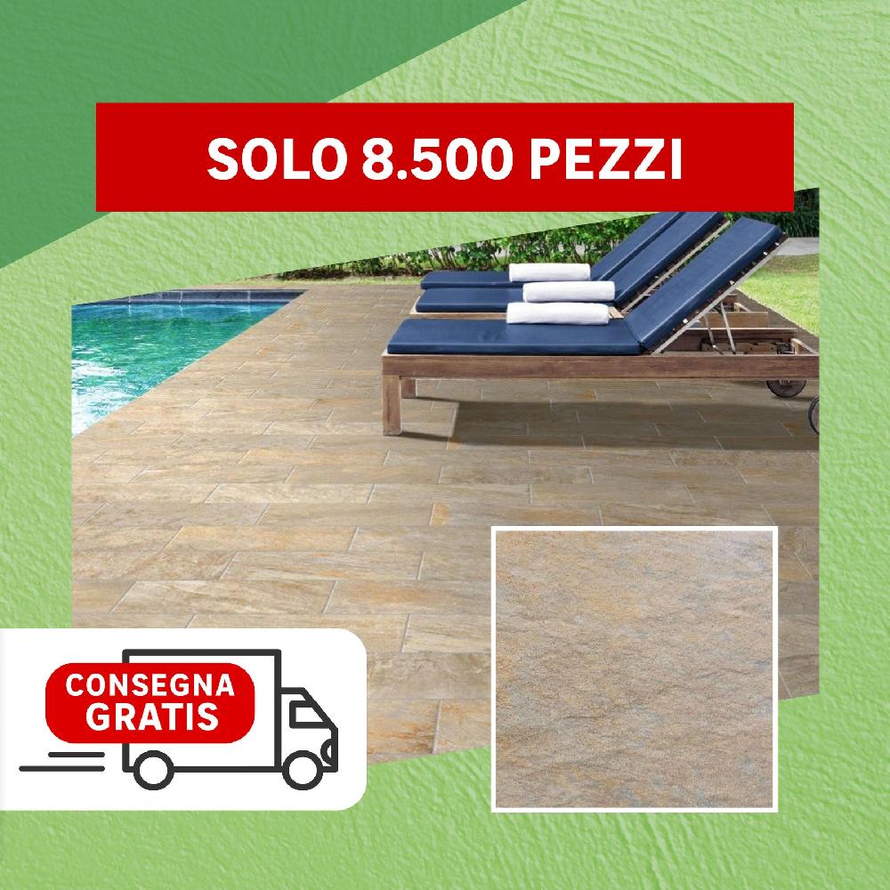 Leroy Merlin Piastrella Da Pavimento Esterno 25 X 50 Cm Sp. 8 Mm Silica In Gres Porcellanato Opaco Beige Traffico Intenso (pei 4/5) R11 1.38 Mq