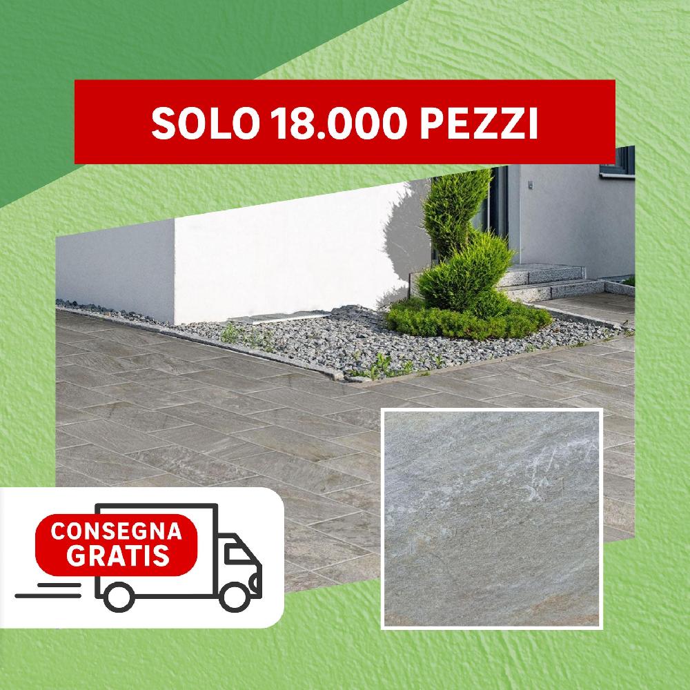 Leroy Merlin Piastrella Da Pavimento Esterno 25 X 50 Cm Sp. 9 Mm Silica In Gres Porcellanato Opaco Grigio Traffico Medio Forte (pei 3/5) R11 1.38 Mq