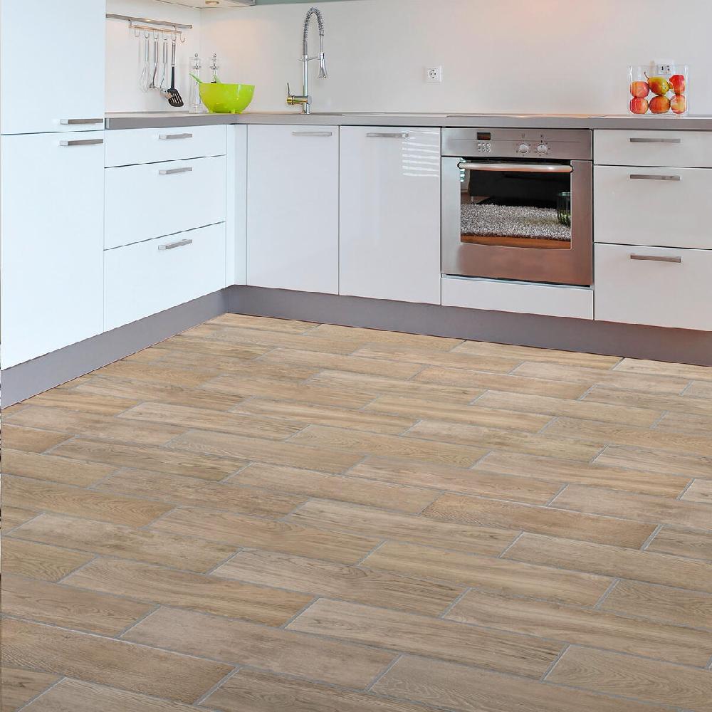 Leroy Merlin Piastrella Da Pavimento Interno 15 X 60 Cm Sp. 7.5 Mm Frassino In Ceramica Smaltato Opaco Marrone Traffico Medio Forte (pei 3/5) R9 1.62 Mq