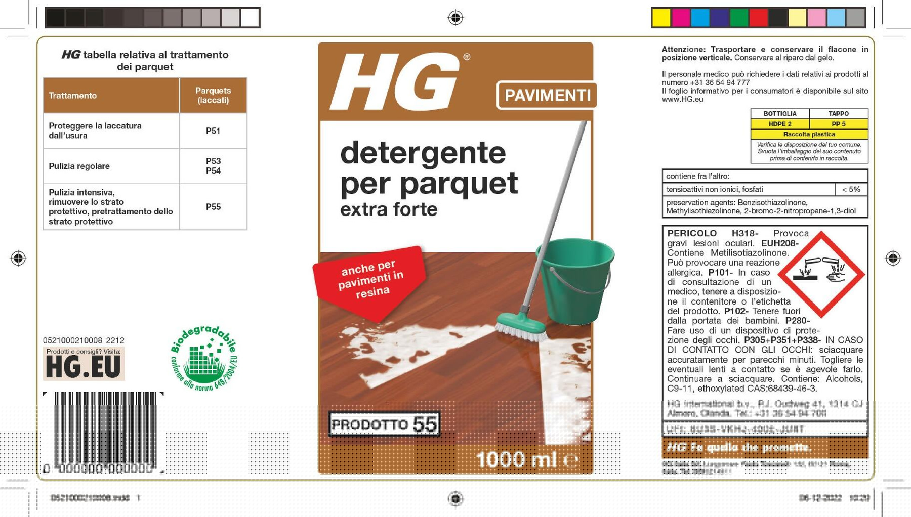 Leroy Merlin Prodotto Per La Manutenzione HG DETERGENTE PARQUET EXTRA FORTE-55 1 L