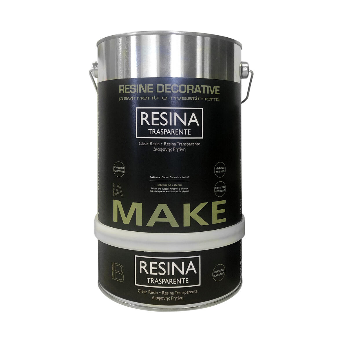 Leroy Merlin Resina acrilico 2 L Trasparente satinato Leroy Merlin Resina acrilico 2 L Trasparente satinato