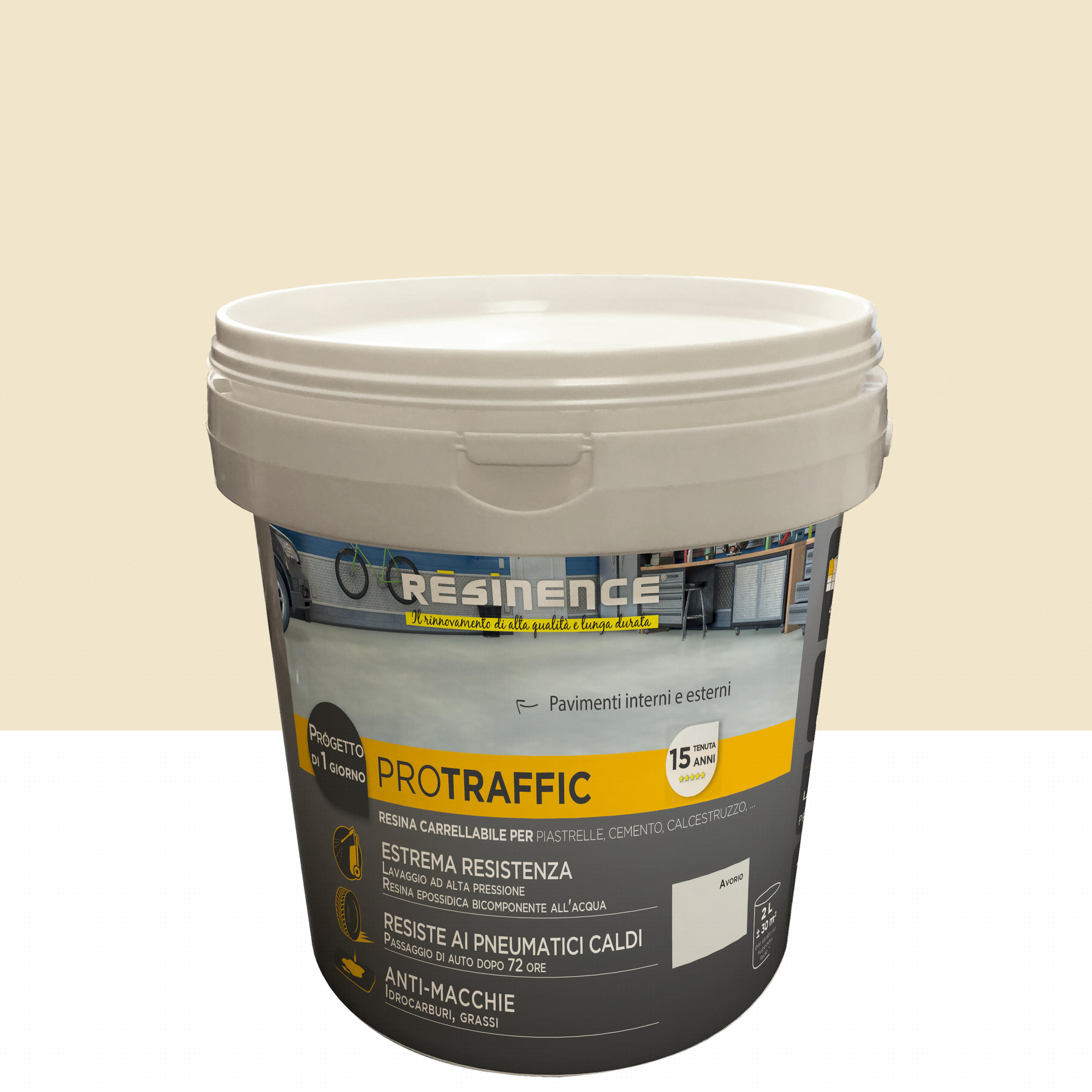 Leroy Merlin Resina epossidica Protraffic RESINENCE 2 L bianco avorio satinato