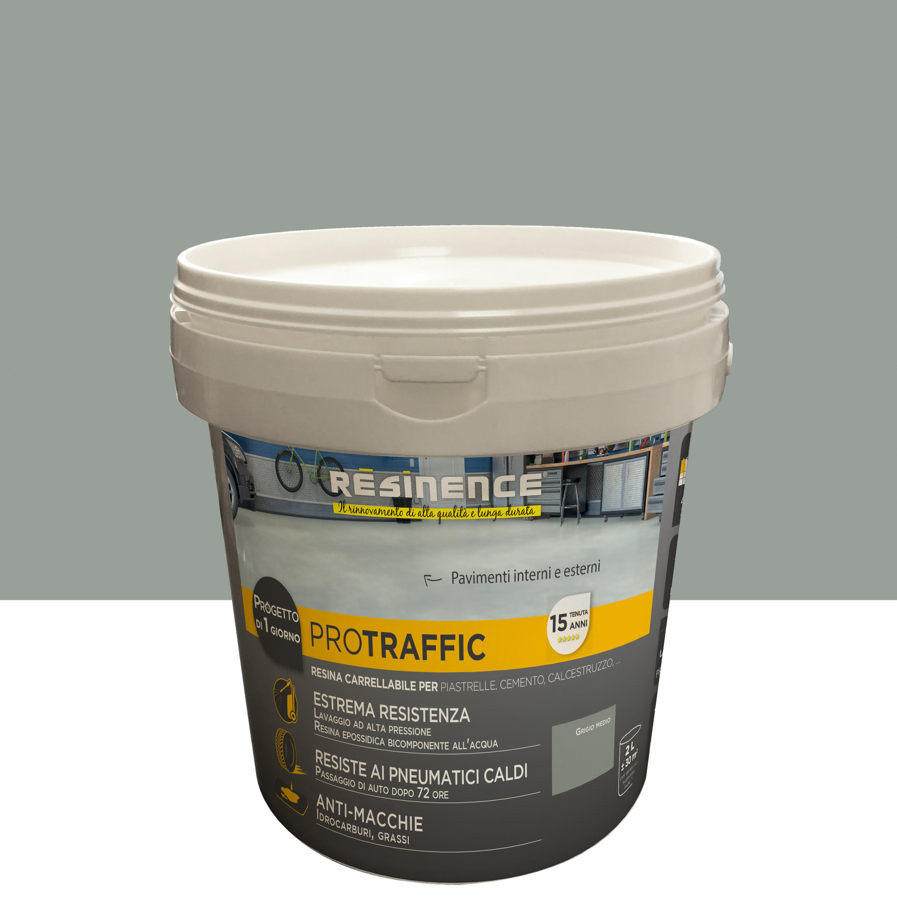 Leroy Merlin Resina epossidica Protraffic RESINENCE 2 L grigio medio satinato