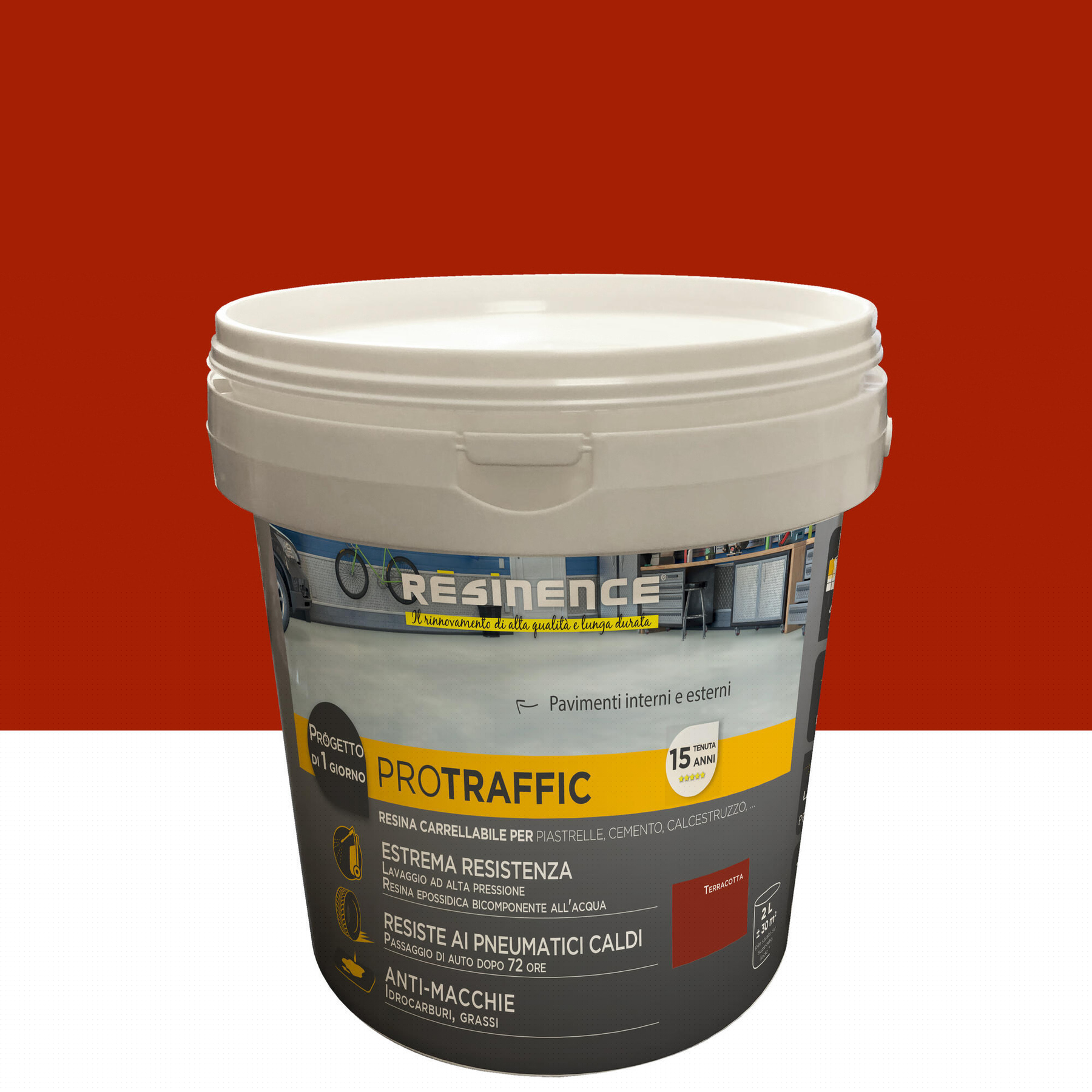 Leroy Merlin Resina epossidica Protraffic RESINENCE 2 L terracotta satinato