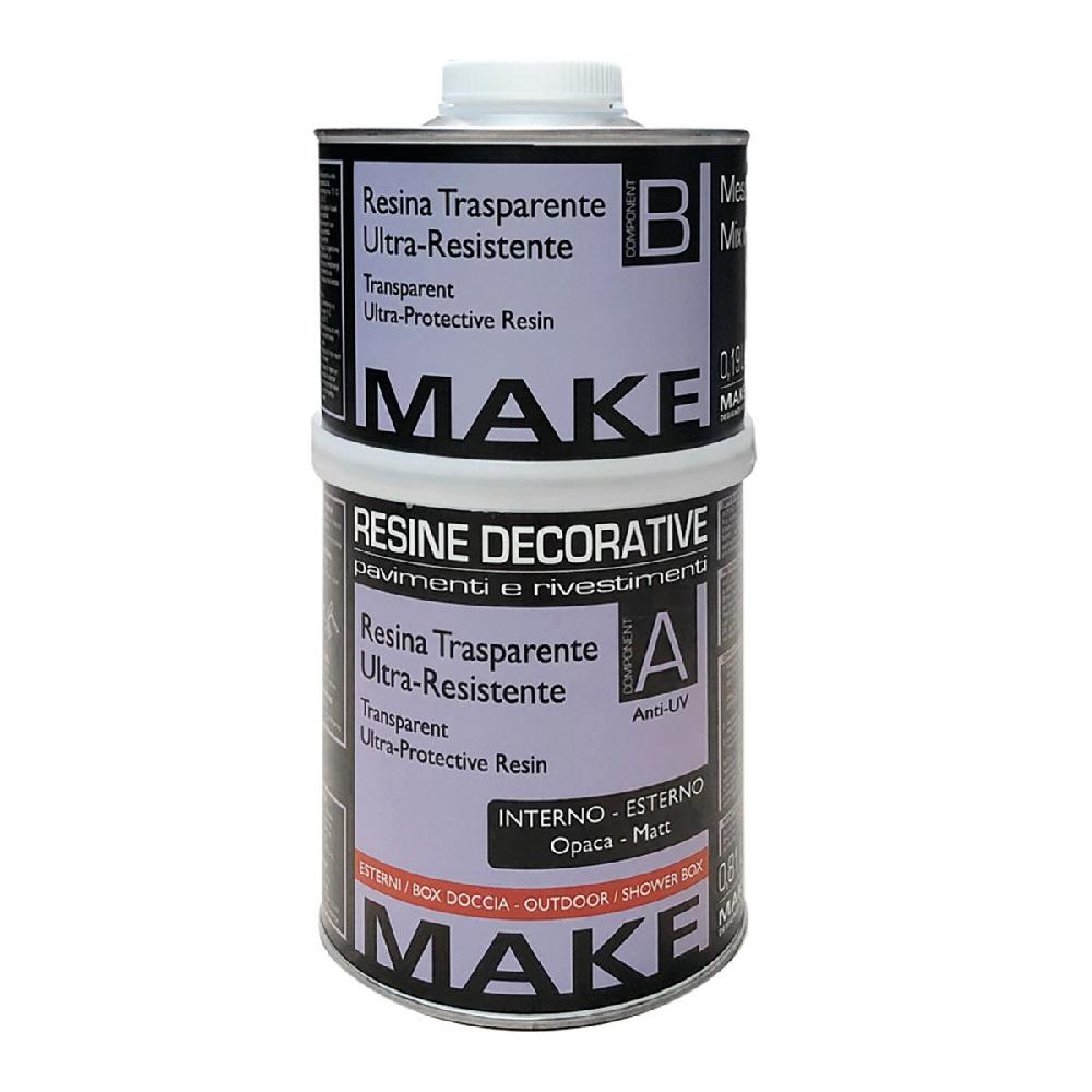 Leroy Merlin Resina poliuretano ultra-resistente MAKE 1 L Trasparente opaco