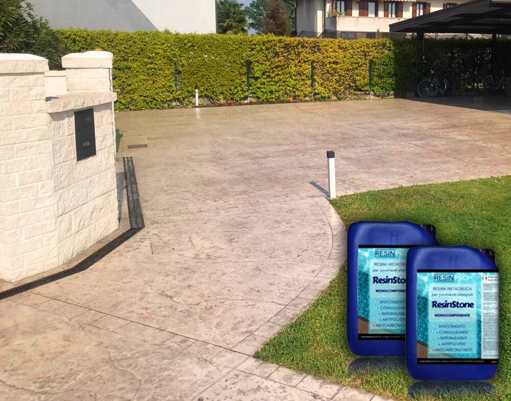 Leroy Merlin ResinStone -Resina Monocomponente Metacrilica Per Cemento E Pavimenti Stampati- Rinforza E Protegge - 5 KG