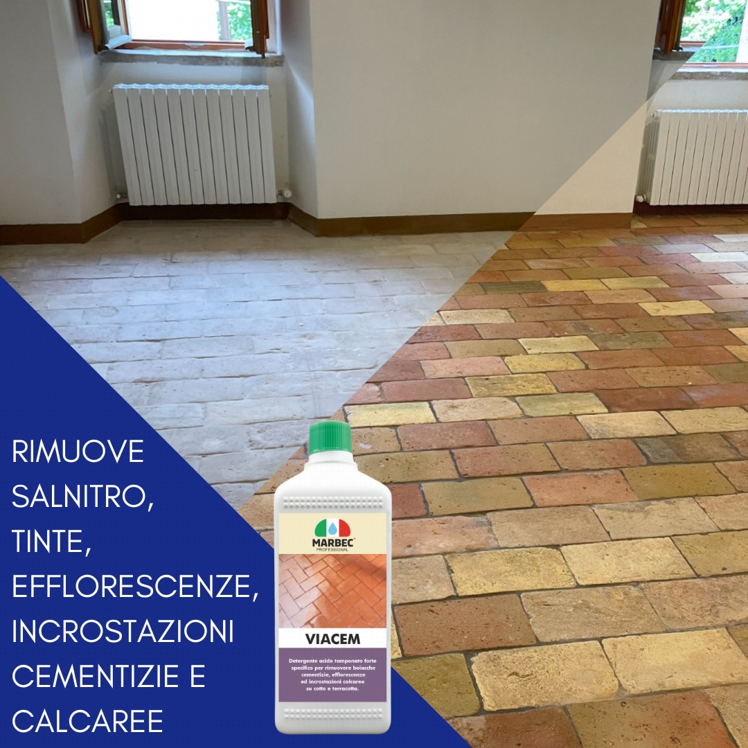 Leroy Merlin VIACEM - Detergente Acido Tamponato Per Cotto - 1LT