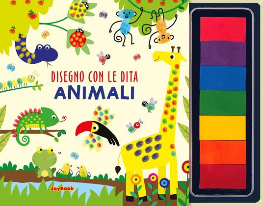 LaFeltrinelli Animali. Disegno con le dita. Ediz. illustrata. Con 7 spugnette di inchiostro