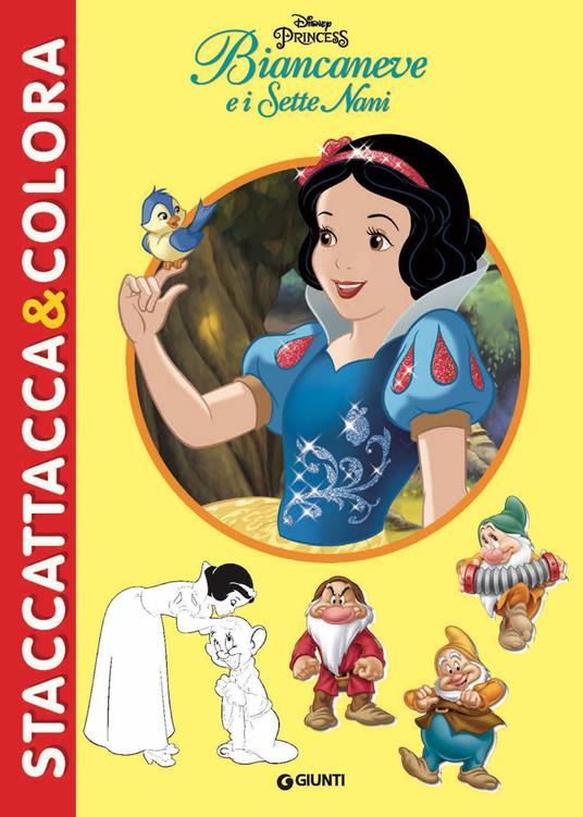LaFeltrinelli Biancaneve e i sette nani. Staccattacca&colora. Con adesivi. Ediz. illustrata