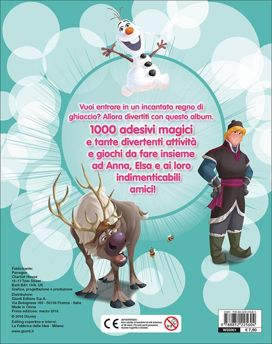 LaFeltrinelli Frozen. 1000 Stickers. Tanti Giochi E Attività. Con Adesivi. Ediz. Illustrata