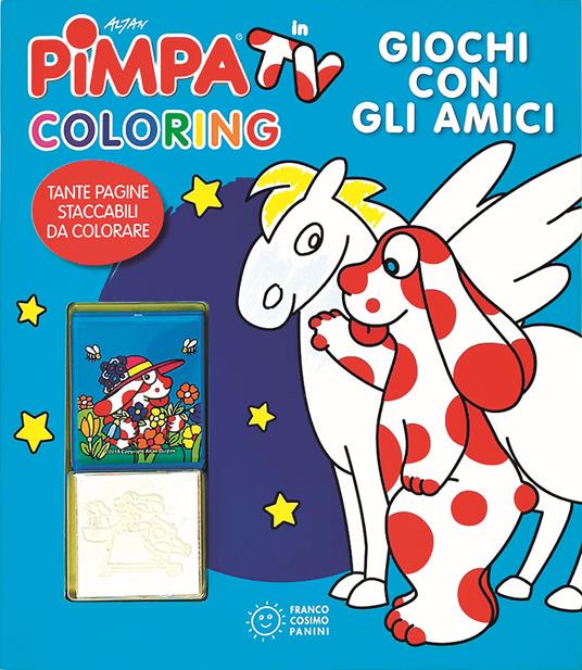 LaFeltrinelli Giochi con gli amici. Pimpa in tv. Coloring. Ediz. illustrata. Con gadget