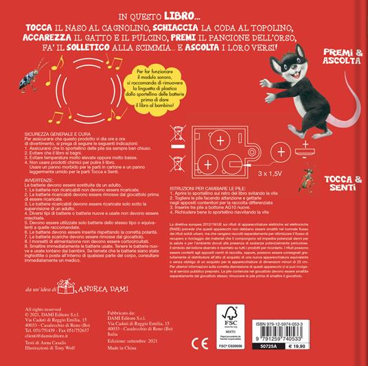 LaFeltrinelli Gli Animali. Tocca Senti Ascolta. Ediz. A Colori