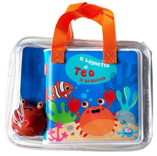 LaFeltrinelli Il bagnetto di Teo il granchio. Impermealibri. Ediz. a colori. Con pupazzetto