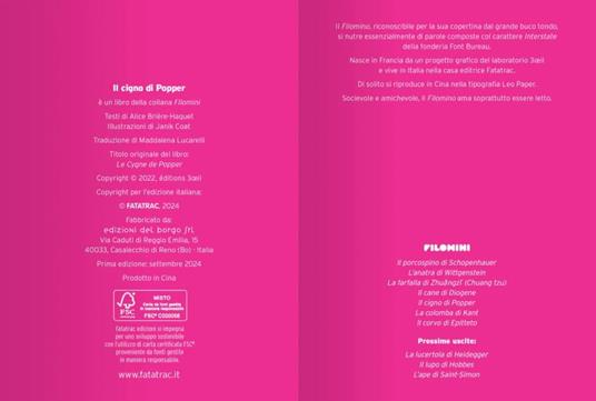 LaFeltrinelli Il Cigno Di Popper. Filomini. Ediz. A Colori