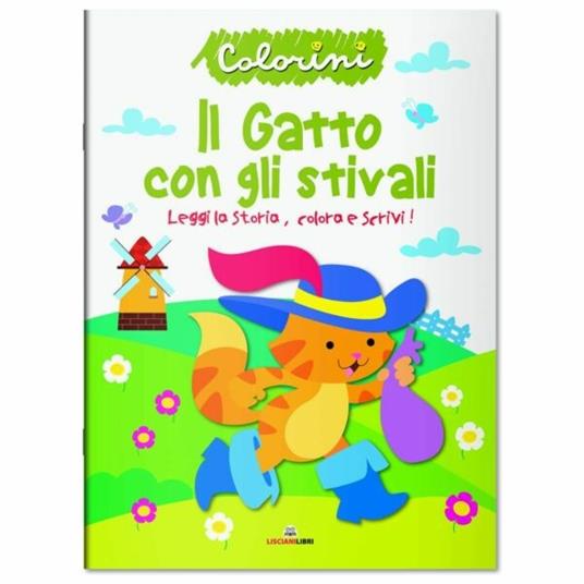 LaFeltrinelli Il Gatto con gli stivali. Fiabe da colorare. Ediz. a colori