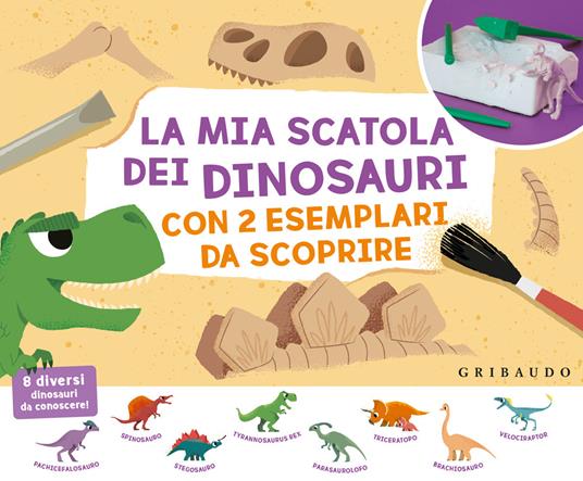 LaFeltrinelli La mia scatola dei dinosauri con 2 esemplari da scoprire. Ediz. illustrata. Con 2 dinosauri. Con gadget