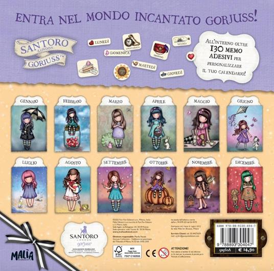 LaFeltrinelli Un Anno Da Sogno. Gorjuss. Calendario. Con Adesivi