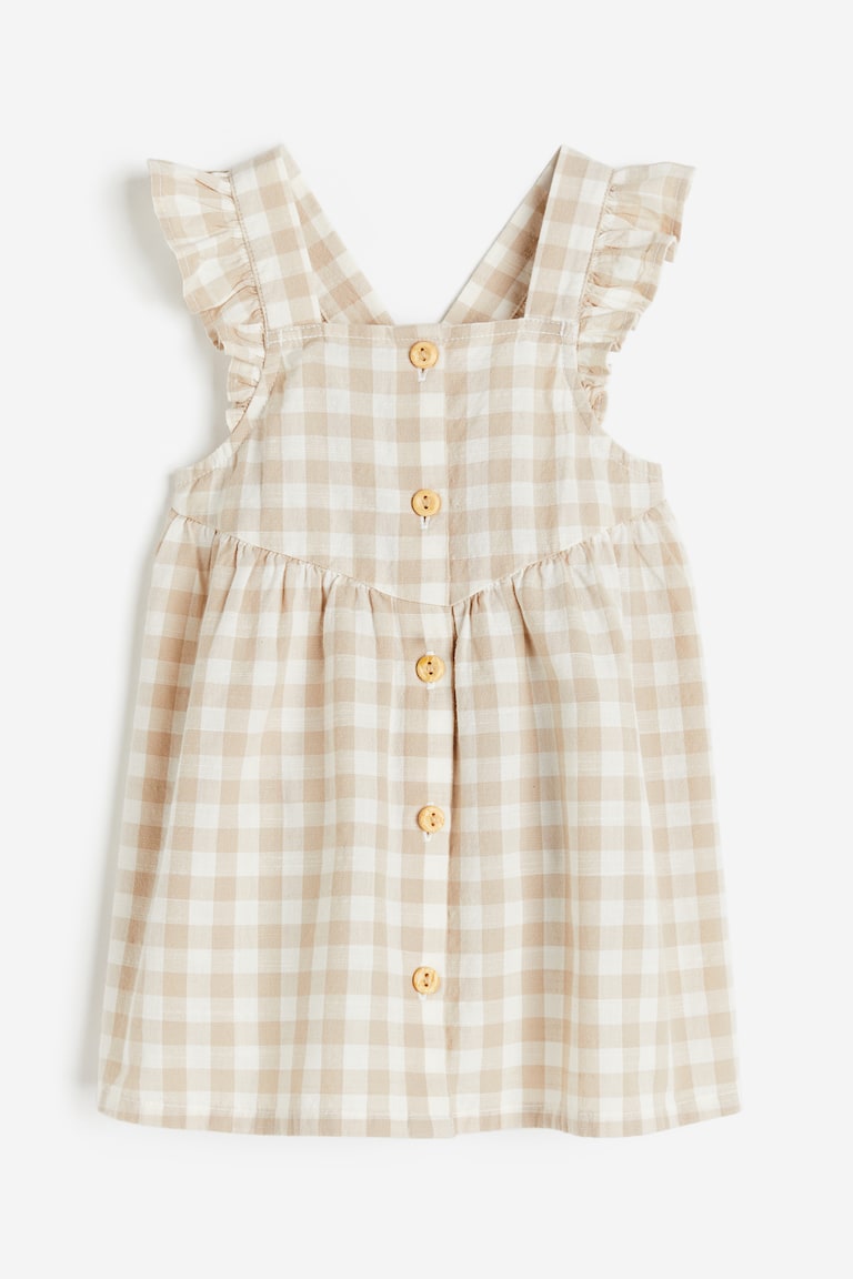 H&M Abito in cotone con volant - Giallo/righe - BAMBINO