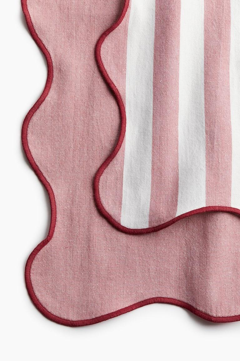 H&M Asciugapiatti Smerlati 2 Pezzi - Rosa Antico/righe - HOME