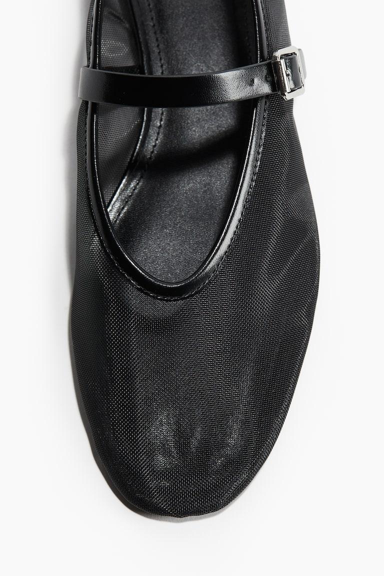 H&M Ballerine Mary Jane In Mesh - Marrone/leopardato - DONNA