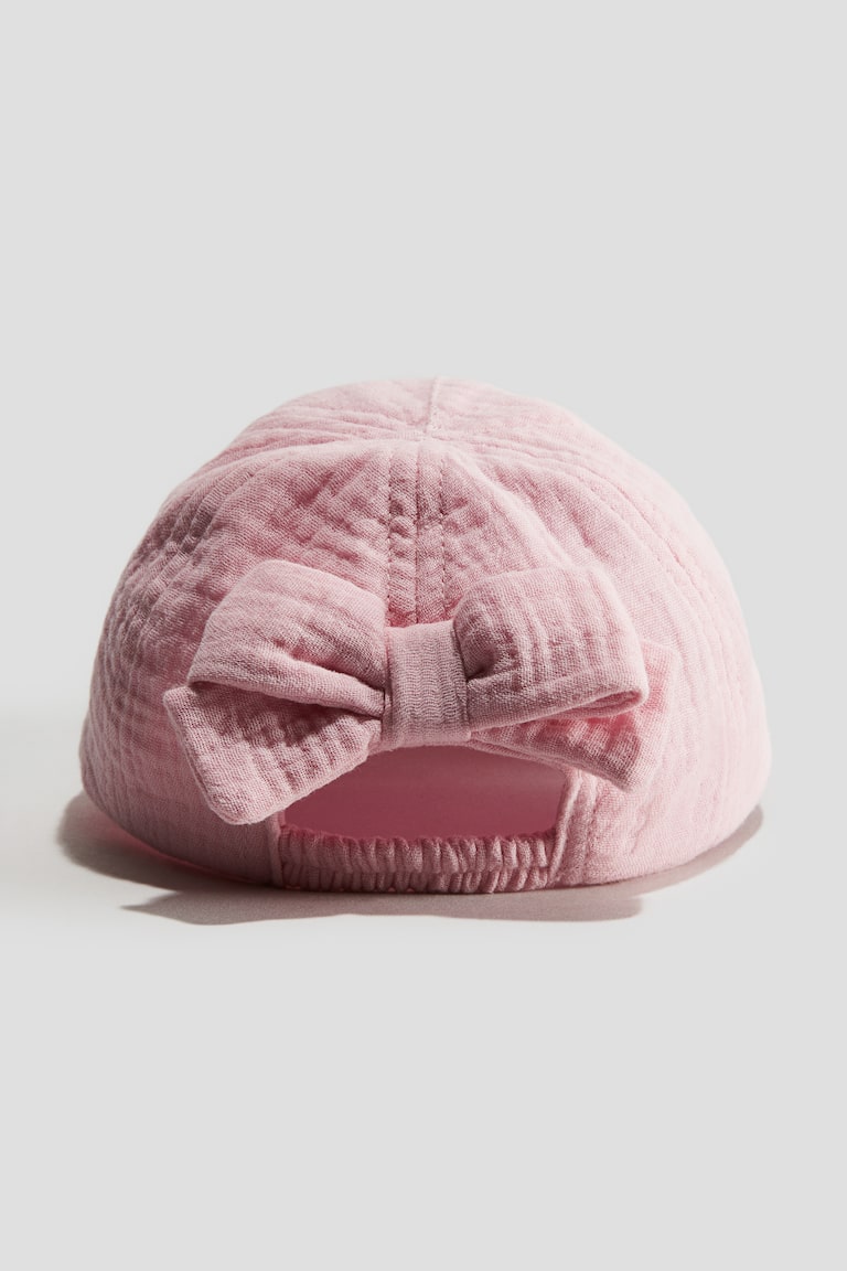 H&M Berretto In Mussola Con Fiocco Decorativo - Beige - BAMBINO