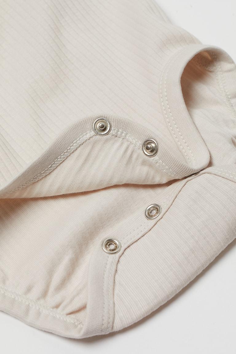 H&M Body A Costine 3 Pz - Greige/beige Chiaro - BAMBINO