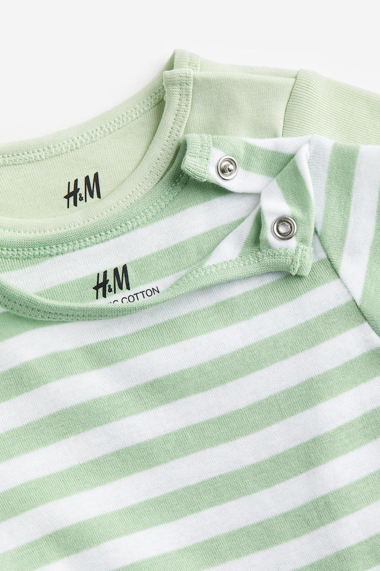 H&M Body A Maniche Corte 2 Pezzi - Bianco/rane - BAMBINO