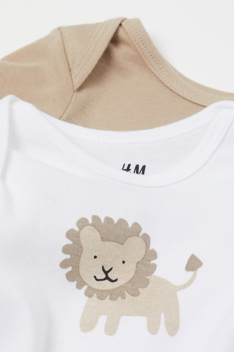 H&M Body A Maniche Lunghe 5 Pezzi - Azzurro/veicoli - BAMBINO