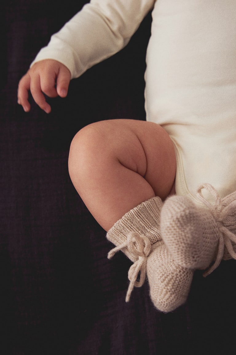 H&M Body Con Colletto A Volant - Rosa Polvere - BAMBINO