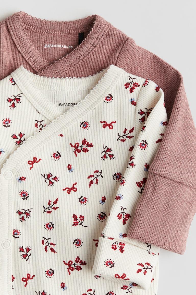 H&M Body Con Funzione Crescita 2 Pezzi - Beige Chiaro/grigio Chiaro - BAMBINO