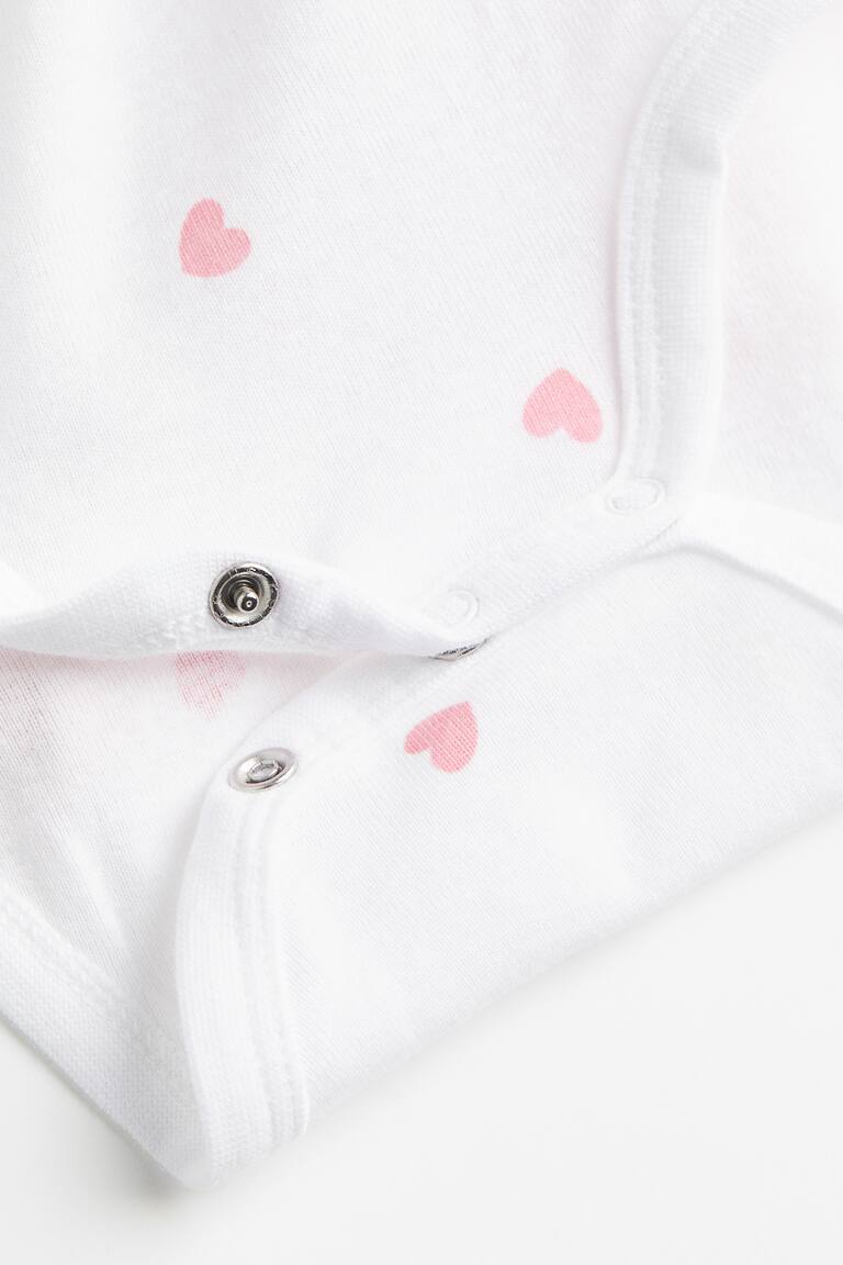 H&M Body In Cotone 5 Pezzi - Grigio Scuro/grigio Righe - BAMBINO