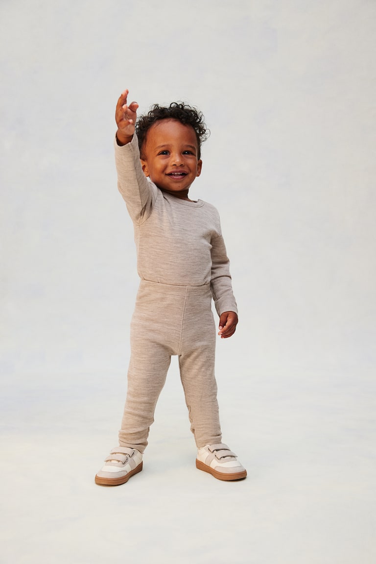 H&M Body In Jersey Di Lana - Rosa Polvere Scuro - BAMBINO