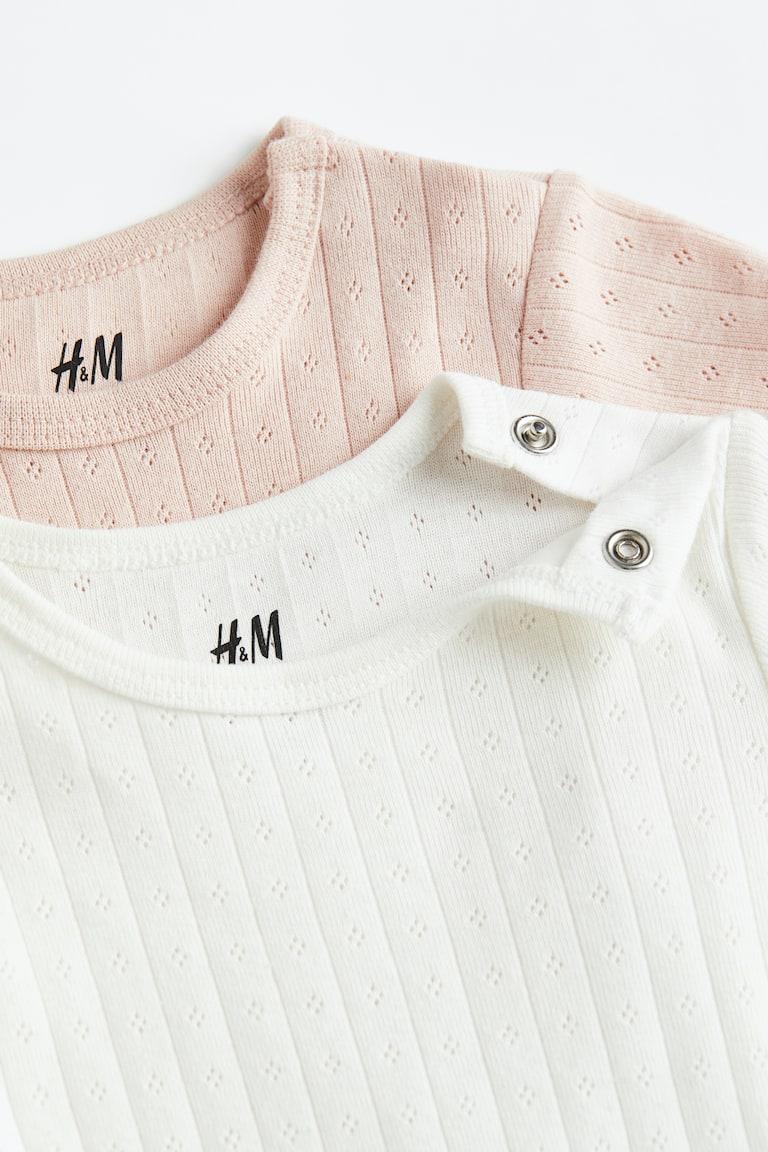 H&M Body In Pointelle 2 Pezzi - Blu Navy/azzurro - BAMBINO