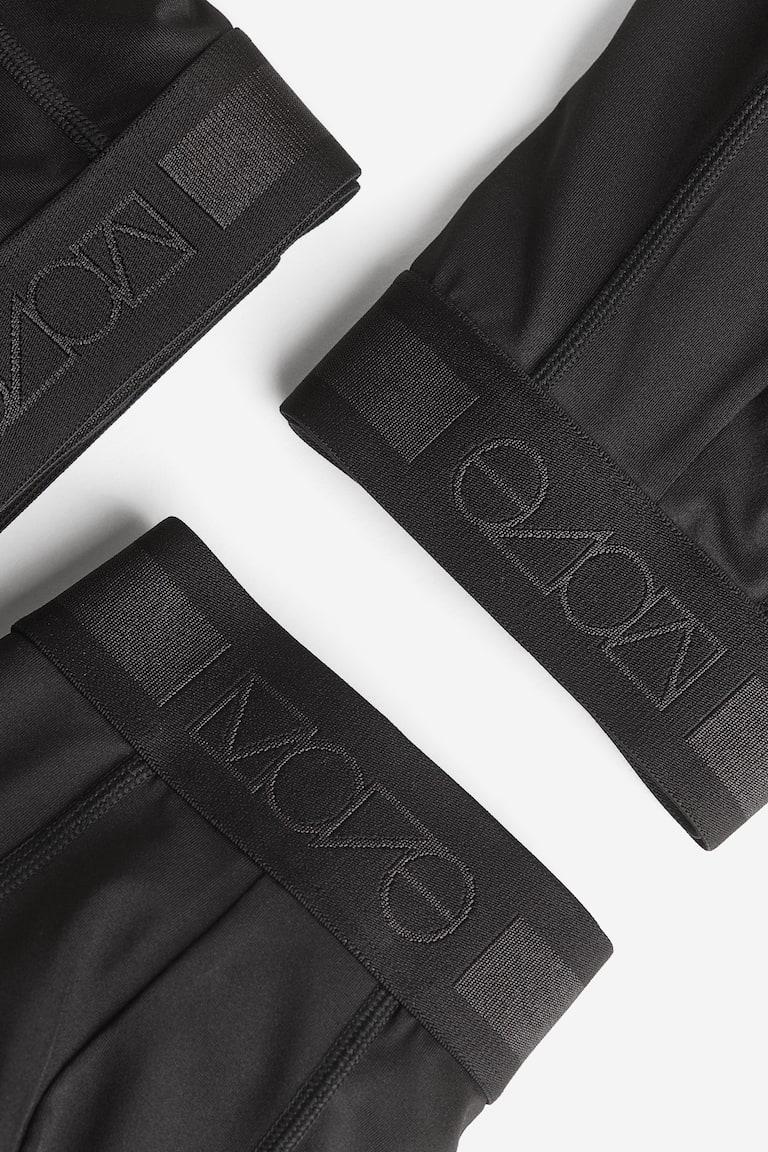H&M Boxer Sportivi Con DryMove™ 3 Pezzi - Nero - UOMO