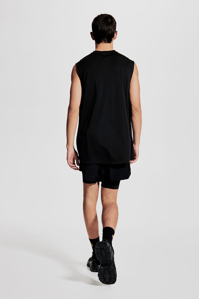 H&M Canotta Sportiva Con DryMove™ Regular Fit - Blu Scuro - UOMO