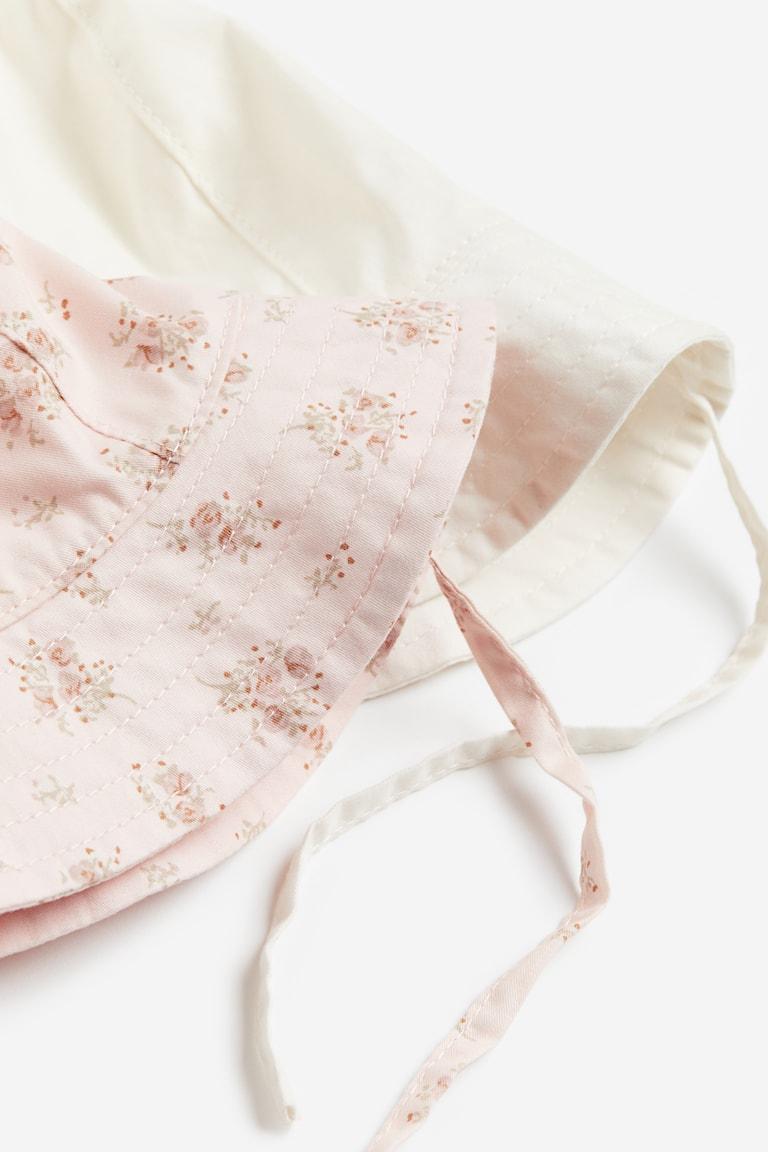 H&M Cappelli Per Il Sole 2 Pezzi - Rosa Polvere Chiaro/fiori - BAMBINO