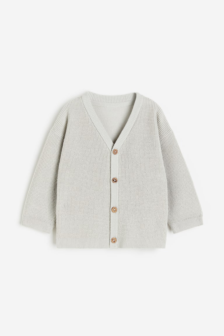 H&M Cardigan in maglia a nido d’ape - Bianco/righe - BAMBINO