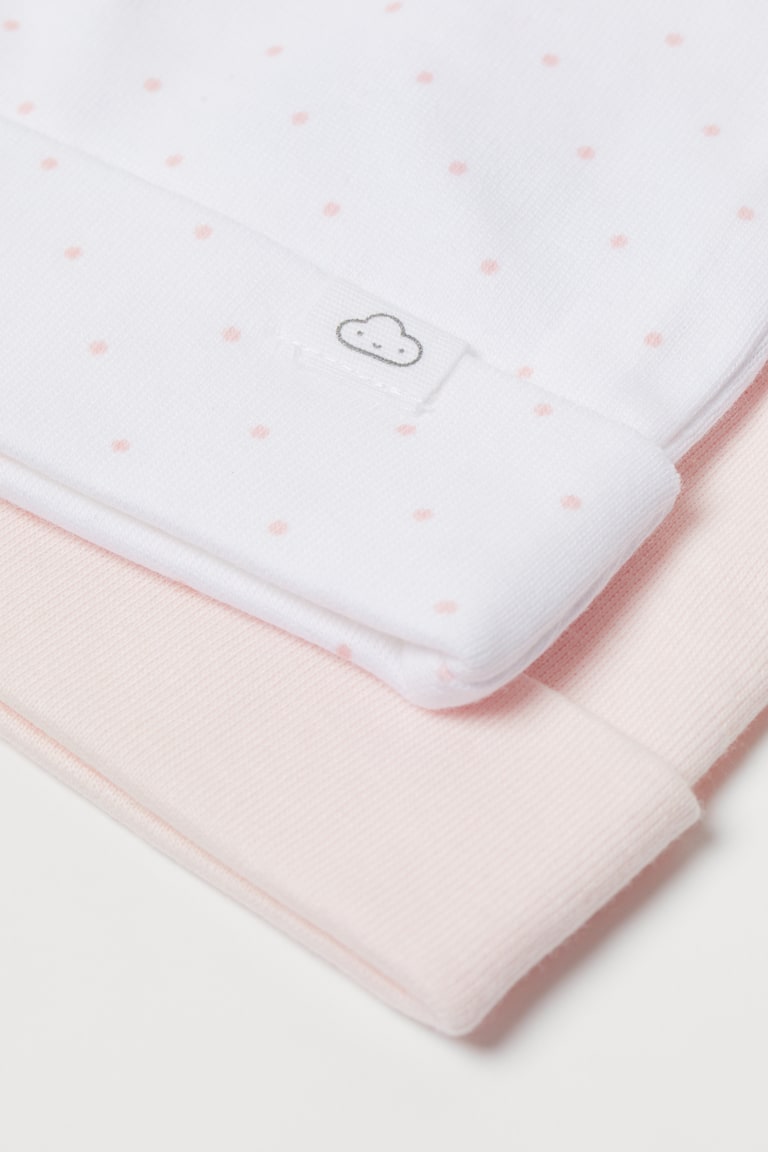 H&M Cuffiette In Cotone 2 Pezzi - Blu Polvere Chiaro/righe - BAMBINO